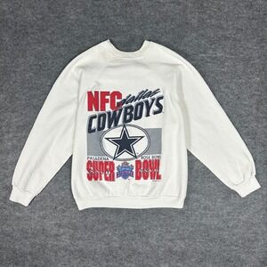 Vintage 1993 Dallas Cowboys Super Bowl Rose Bowl Sweatshirt Large NFL Tultex